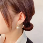 The Gift Ball with Sparkling Heart Drop Earrings