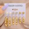 Multiple Golden Huggies Earrings