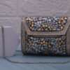 Oxidised Stone Textured Metal Clutch / Sling Bag