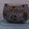 Oxidised Stone Textured Metal Clutch / Sling Bag