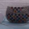 Oxidised Stone Textured Metal Clutch / Sling Bag