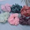Plain Pattern Organza Scrunchies