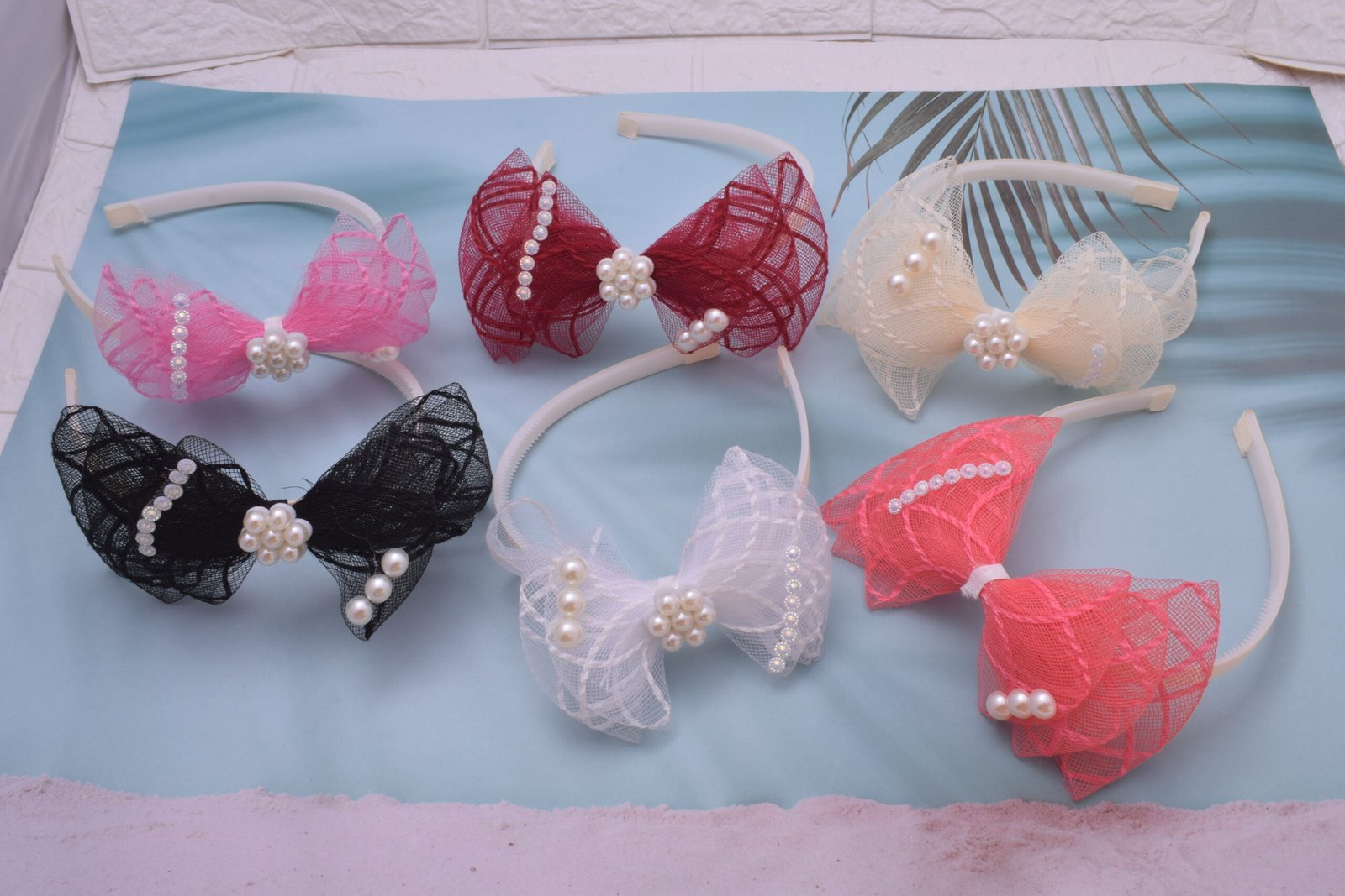 Bow Pearl Pattern Hair Band