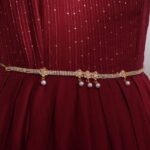 Sparkling Crystals & Zirconia Kamarbandh (Waist Chain) with Pearls