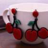 Red Apple Drop Earrings