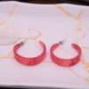 Pink Arc Hoopz Earrings