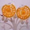 Cowrie Shells Embroidered Hoopz Earrings