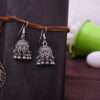 Oxidised Silver Jhoomka Earrings