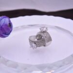 Solitaire Crystal & American Diamond Ring