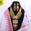 Pearl & Kundan Long Necklace Set with Earrings