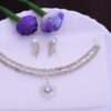 Zirconia & Crystal Necklace Set with Drop Earrings