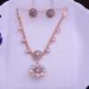 Zirconia & Crystal Necklace Set with Stud Earrings