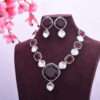 Crystals & Stones Necklace Set with Stud Earrings