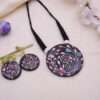 Terracotta Necklace Set with Earrings