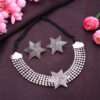 Oxidised Star Choker Set With Earring