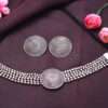 Oxidised Circle Choker Set With Earring