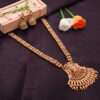 Maa Lakshmi with Stones Long Necklace Set With Earrings