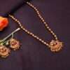 Antique Gold Pendant Set with Stones & Earrings