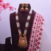 Antique Gold Long Necklace Set with Earrings