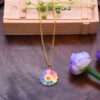 Rainbow Pendant (Gold Plated) With Chain