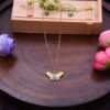 Colorful Butterfly Pendant (Gold Plated) With Chain
