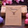 Zodiac Taurus (Gold Plated) Pendant with Chain